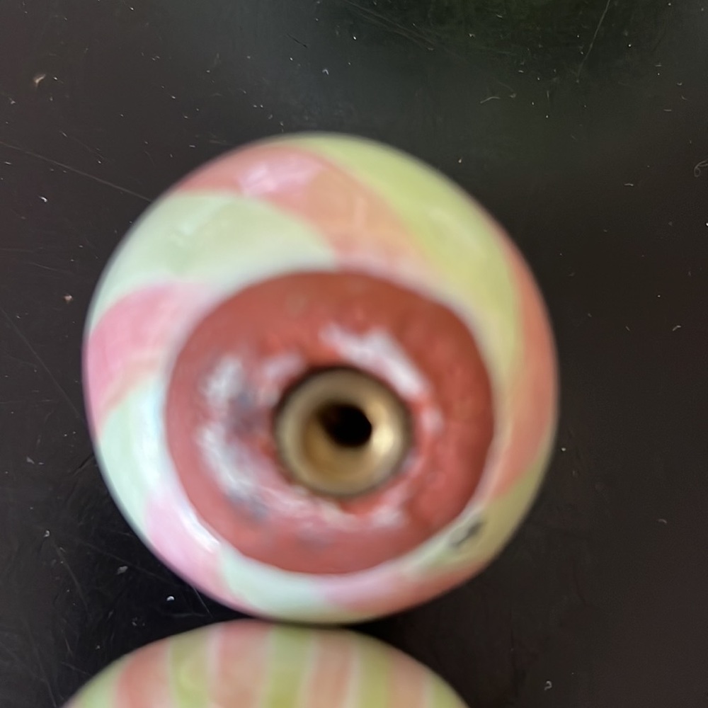 Mackenzie Childs Drawer Knobs or Pulls or Lamp Finials hand painted set … - Picture 5 of 5